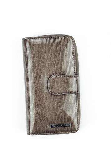 Dámska peňaženka Gregorio prírodná koža RFID SECURE stredná vertikálna s dvojitým vreckom na mince čierna