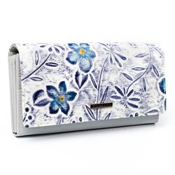 Veľká dámska kvetinová peňaženka z prírodnej a ekologickej kože - 4U Cavaldi