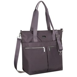 Dámska jednokomorová nákupná taška zo sivého polyesteru s odnímateľným nastaviteľným popruhom - Peterson