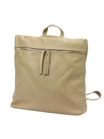 Dámska kožená kabelka Luka 24-034 DOLLARO dark beige Postbag Holds A4