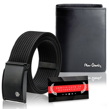 Darčeková sada Kožená peňaženka Pierre Cardin RFID Popruh STEVENS Certifikát