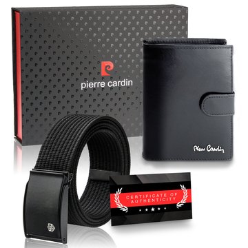 Módna pánska kožená peňaženka Pierre Cardin RFID Popruhový certifikát