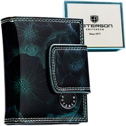 Malá dámska peňaženka v zelenej farbe so zapínaním na patentku a bigiel - Peterson