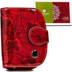 Dámska malá peňaženka s ochranou RFID červená pre bigiel - Peterson