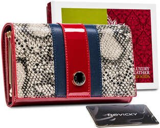 Dámska kožená peňaženka s motívom hadej kože - Peterson