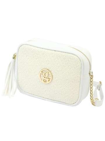 Dámska ekologická biela kabelka Gregorio SI1159 PLEC taška cez rameno