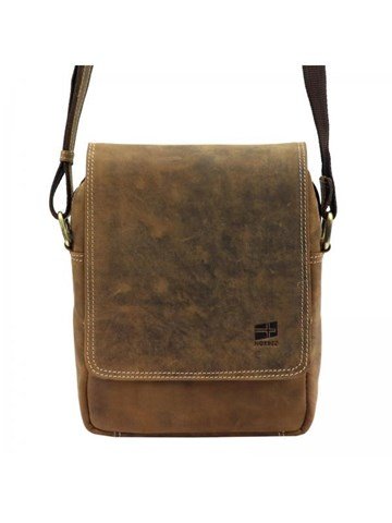 Nordee MSD-02 GM03 HUNTER pánska kožená satchel taška hnedá crossbody