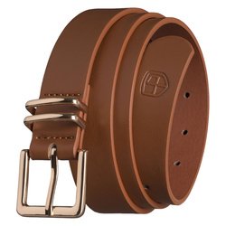 Úzky dámsky opasok z ekologickej kože v svetlohnedej farbe - Peterson