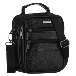 Pánska kožená poštová taška v čiernej farbe - Rovicky