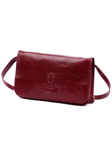 Florence Dámska kožená kabelka 107 TAMP Maroon Crossbody peňaženka
