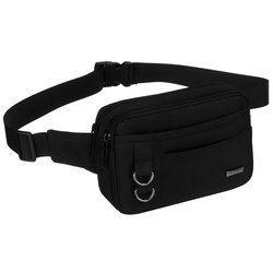 Športové vrecko v čiernej farbe so zapínaním na zips, dve priehradky - Peterson