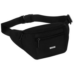 Mestské pánske vrecko v čiernej farbe s vonkajším vreckom na zips - Peterson