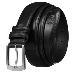 Pánsky klasický čierny kožený opasok - Peterson