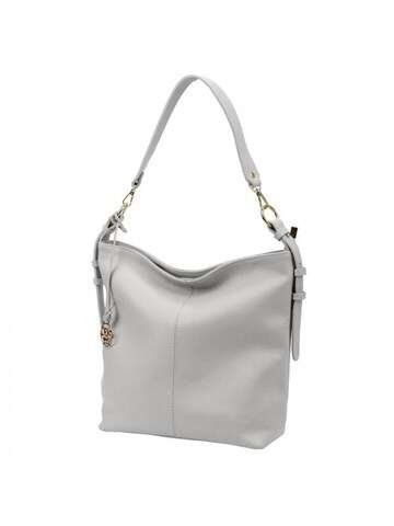 Dámska kožená kabelka Gregorio 1714 DOLLARO shopperbag svetlosivá s odnímateľným popruhom