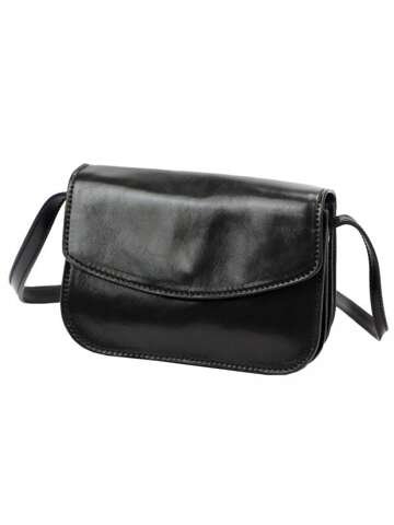 Florence Dámska kožená kabelka 5511 Black Letterbox Natural Leather