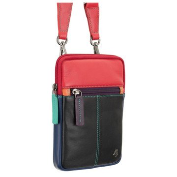 Visconti Čierna kožená pánska taška S-10 s nastaviteľným popruhom