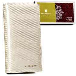 Veľká vertikálna dámska peňaženka s magnetom a zipsom - Peterson