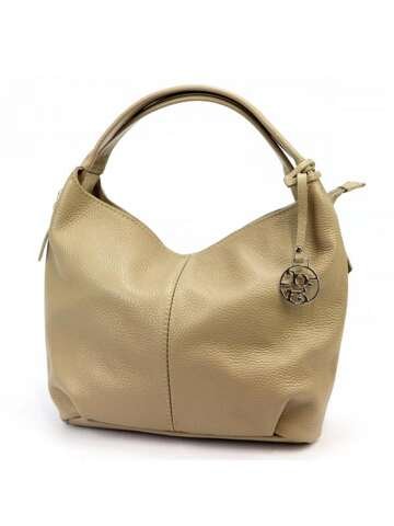 Kožená kabelka Gregorio 1737 DOLLARO Dark Beige Letterman Shopperbag