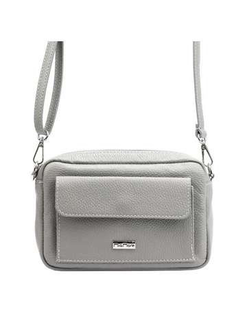 Dámska kabelka MiaMore Dollaro Ash Grey Natural Leather Crossbody