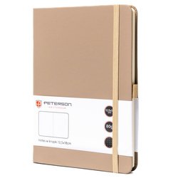 Zošit veľkosti B6 v khaki farbe s potlačou bodiek - Peterson