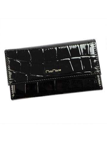 Čierne kožené puzdro na telefón MiaMore so zlatou retiazkou a ďalšími vreckami pre iPhone 13