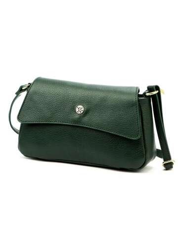 Gregorio Dámska kožená kabelka 1746 DOLLARO Postbag Dark Green