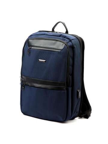 Navy blue B.Cavalli BC1326 unisex mestský batoh A4 so šľapkami na bežné nosenie