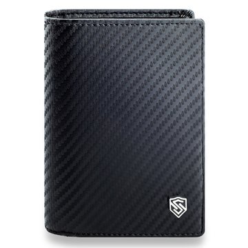 Pánska peňaženka STEVENS Odolná povrchová úprava CARBON Koža čierna RFID