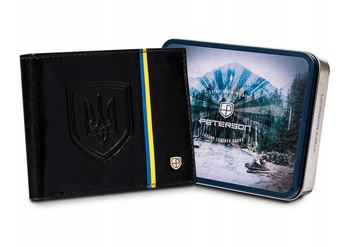 Pánska kožená peňaženka v horizontálnej orientácii s RFID - Peterson