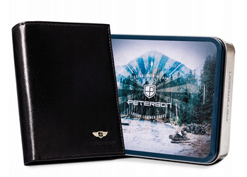 Veľká kožená pánska peňaženka bez zapínania - Peterson