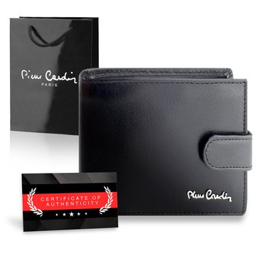 Pierre Cardin Pánska kožená peňaženka s ochranou RFID a elegantnou kabelkou a certifikátom