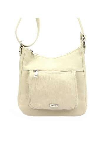 Dámska kabelka MiaMore Dollaro 01-039 Natural Leather Cream Crossbody