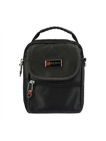 Bag Street Pánska taška 2360 čierna polyesterová crossbody taška s extra vreckami