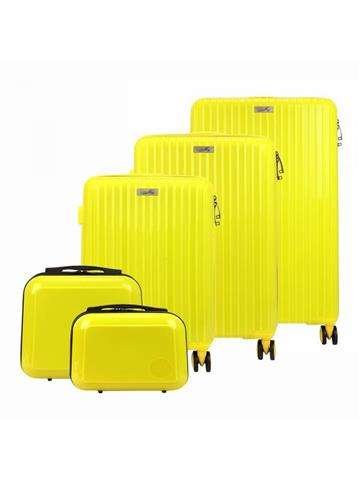 Žltá sada kufrov Jony Z05 x5 Z s odolným materiálom ABS a bezpečnostným zámkom