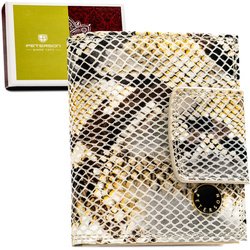 Dámska peňaženka z prírodnej kože so zapínaním na patentku a uškom - Peterson