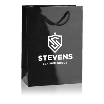 Čierna papierová darčeková taška STEVENS pre mužov