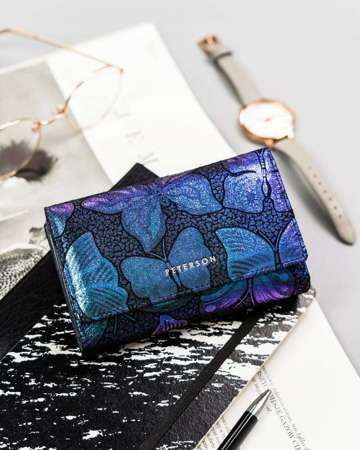 Klasická dámska kožená peňaženka s motýľmi - Peterson