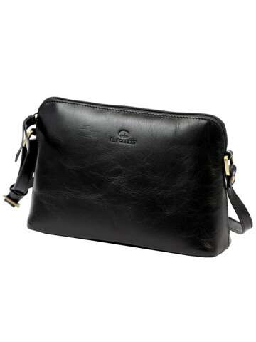 Dámska kožená kabelka Black Letterman's Purse EL FORREST LB32-68 na rameno