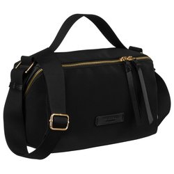 Čierna poštová taška z nylonu a ekokože s ďalšími vreckami - Peterson