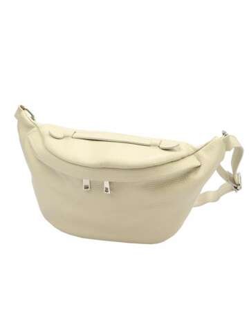 Luka Dámska kožená kabelka 24-010 DOLLARO Beige - Cut Kidney Sachet Crossbody