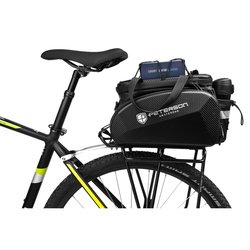 Čierna brašna na bicykel pre nosič - Peterson