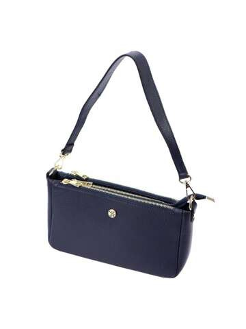 Dámska kožená kabelka Gregorio 1740 DOLLARO Navy Blue Crossbody s prídavným popruhom