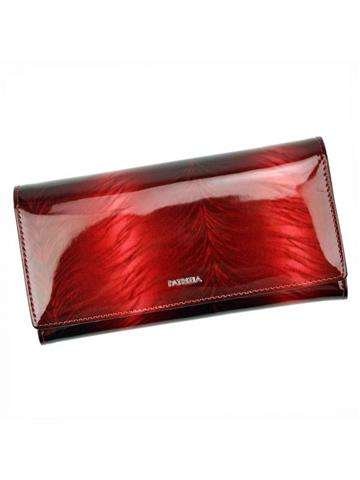 Dámska peňaženka PATRIZIA FF-100 RFID Prírodná koža červená s horizontálnou orientáciou a ochranou RFID