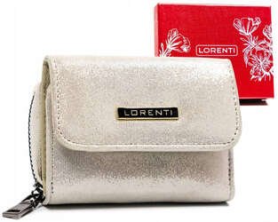 LorenDámska malá kožená peňaženka so zapínaním na zips a patentku - ti