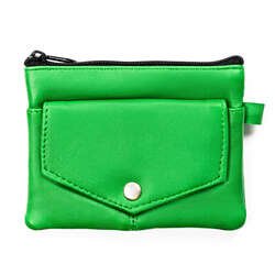 Kožené puzdro na kľúče v tmavozelenej farbe