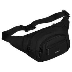 Pánske bedrové vrecko čierne s vreckami na zips - Peterson