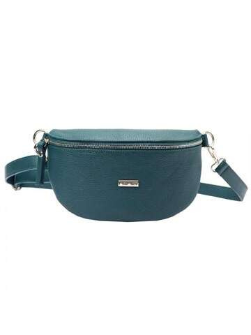 Dámska kabelka MiaMore 01-029 D DOLLARO z prírodnej kože tmavomodrá crossbody