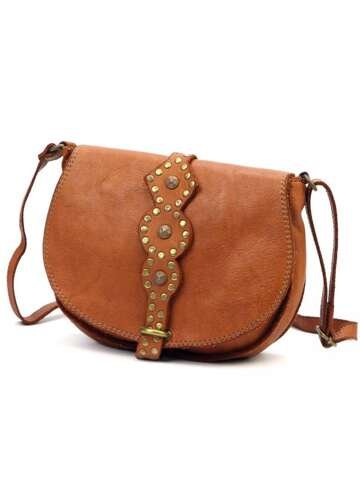 Dámska kožená kabelka VS 037 camel-1 z prírodnej kože s nastaviteľným popruhom