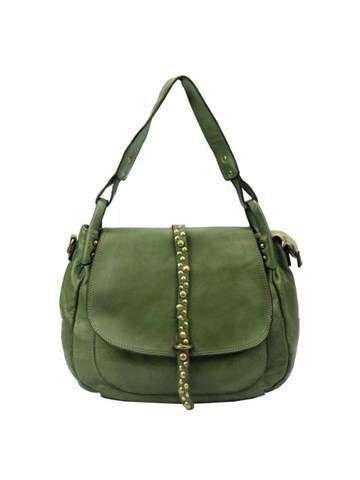Dámska kožená kabelka VS 006 Green Shoulder Crossbody Purse