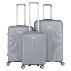 Sada cestovných kufríkov z plastu ABS šedej farby - Peterson